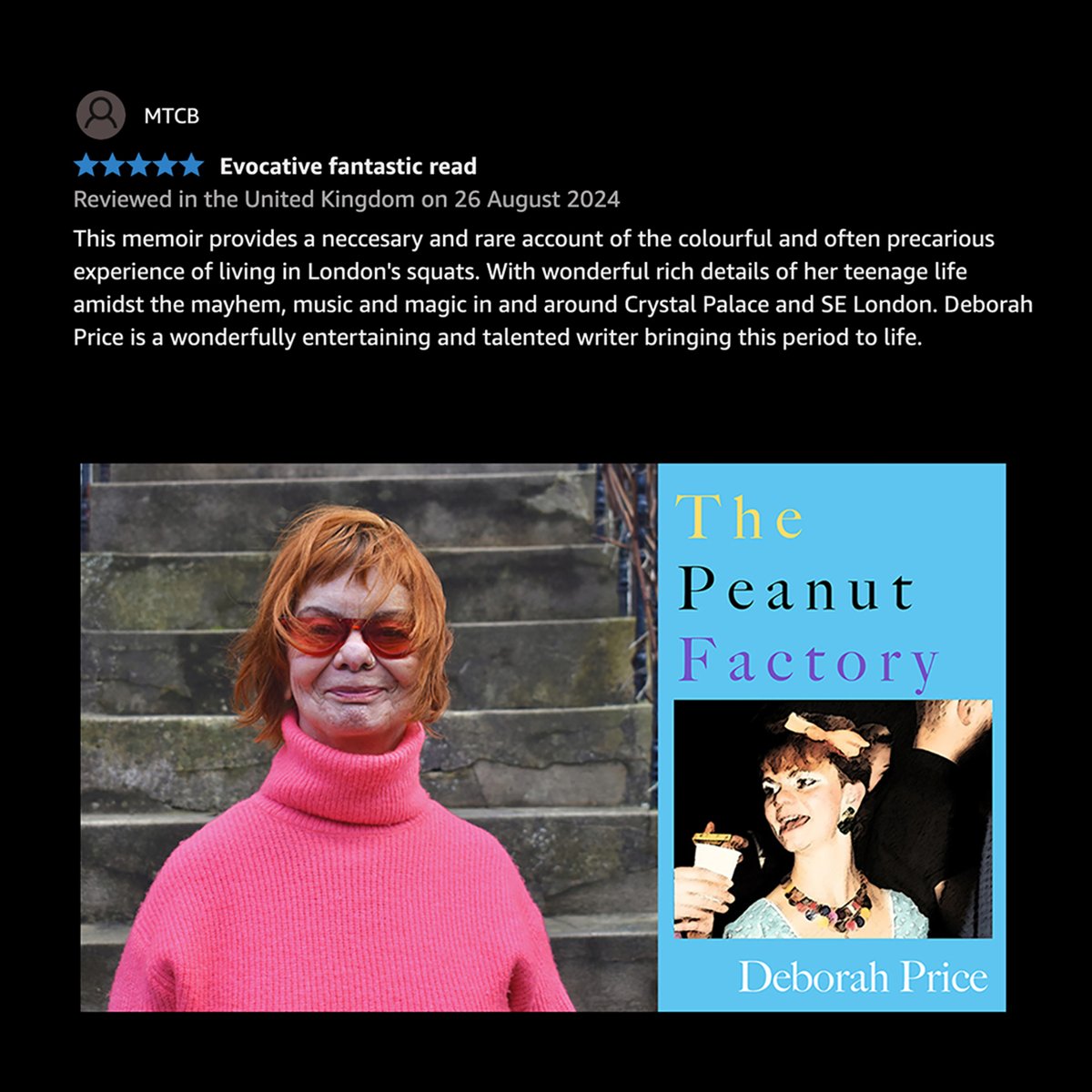 Great to see new reviews of The Peanut Factory - thank you readers and thank you Deborah Price for sharing your story of squatter life in South London in the late 70s! #memoir #squatter #London gutspublishing.com/the-peanut-fac…