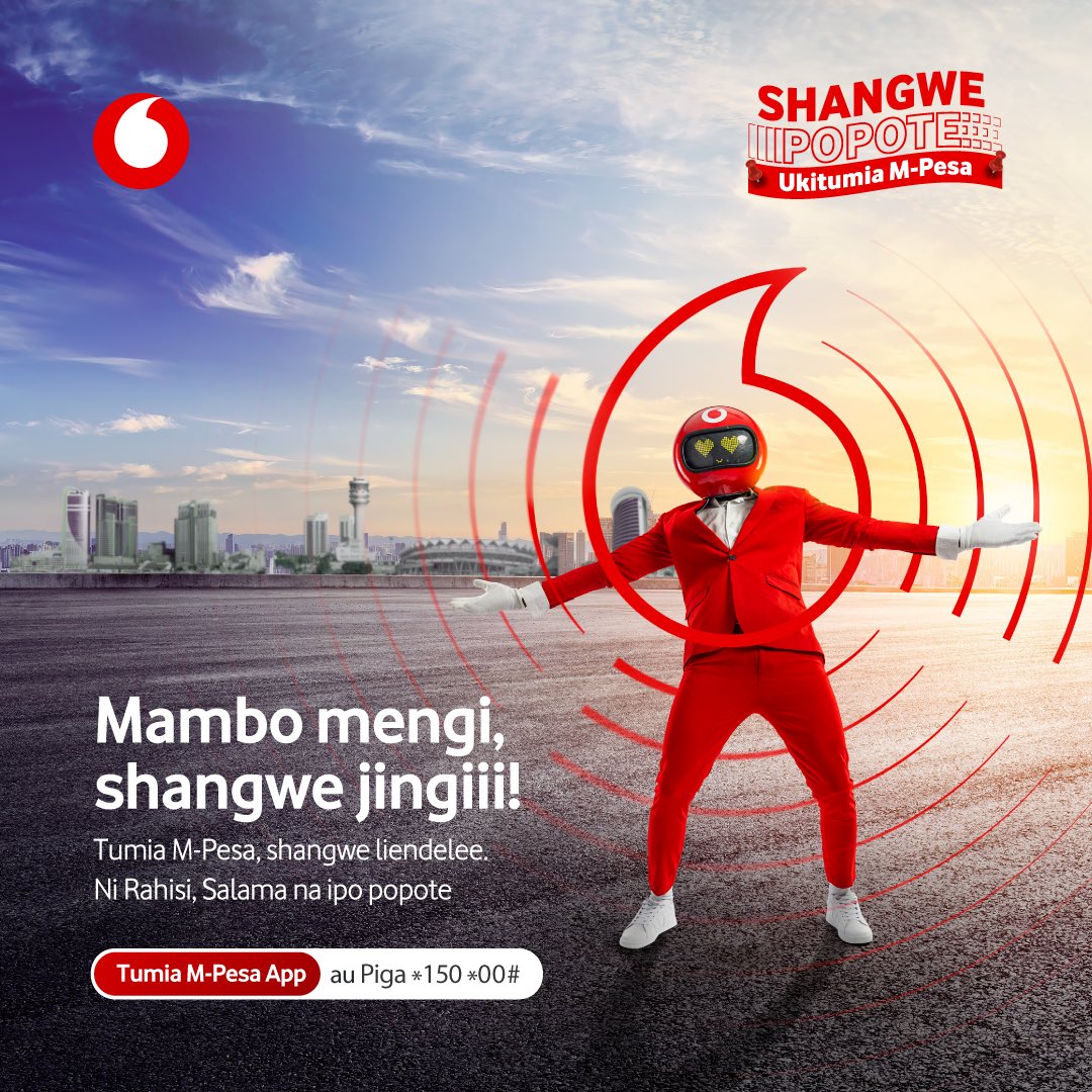 VodacomTanzania's tweet photo. Kwani kuna habari gani? Kwetu Shangwe ndio kwanza limeanza.

Shangwe ni popote ukitumia M-Pesa. Ni #Rahisi, #Salama na ya #Uhakika.

#ShangwePopote  #TumiaMPesa https://t.co/1jtaj6X4hw