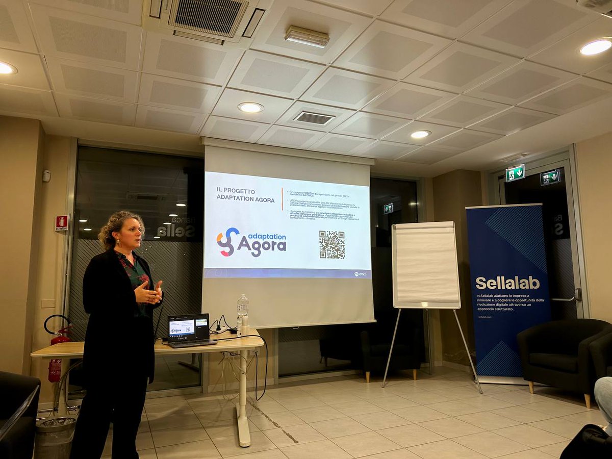 💡 Arianna Acierno from  <a href="/CmccClimate/">Fondazione Cmcc</a> presented our project during an event by <a href="/sellalab/">Sellalab</a>, held in Lecce on Nov. 14.
🌿The event focused on sustainability, emphasizing how today it is impossible to talk about innovation without addressing it.
#climateadaptation #sustainability