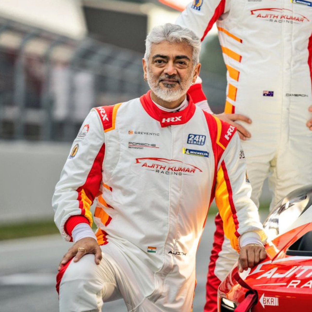 siima's tweet photo. Engines roaring, adrenaline soaring! 🏁 The man of speed, Ajith Kumar, and his racing team are back on track, kicking off warmup sessions for the upcoming racing season! 🏁🏎️🔥🏆

#AjithKumar #ThalaRacing #SpeedKing #RacingSeason #MotorsportMadness #TrackBoss #AdrenalineRush #ThalaOnTrack #FastAndFurious #RacingGoals #siima