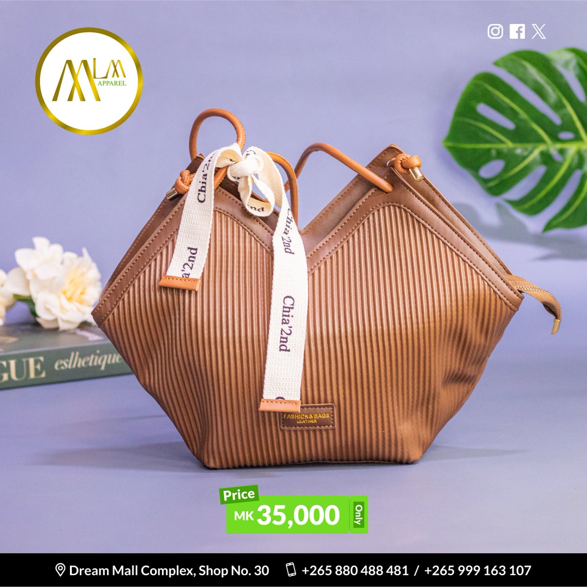 mlmapparelmw's tweet photo. Find the perfect handbag for every occasion! 
Visit us today and choose your style.

📍 We are at Dream Mall Complex - Lilongwe
📲 +265 880 488 481 to place your order today!

#MLMApparel #bags #Lilongwe #Fashion #handbags #style https://t.co/SK3dTqpNIe