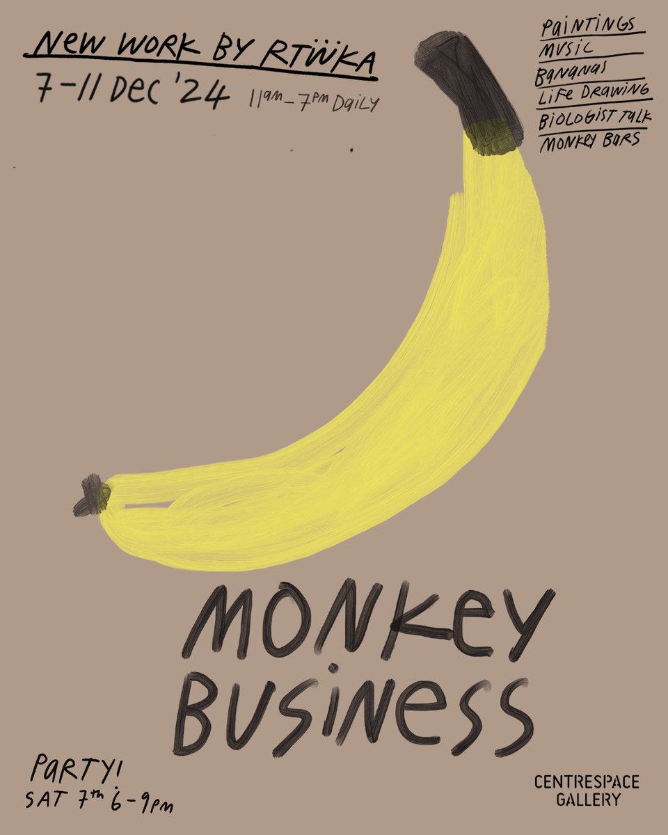 Celebrate 'Monkey Business' – RTiiiKA exhibition at Bristol's <a href="/CentrespaceBS1/">Centrespace Gallery</a> Gallery hdfst.uk/e117603