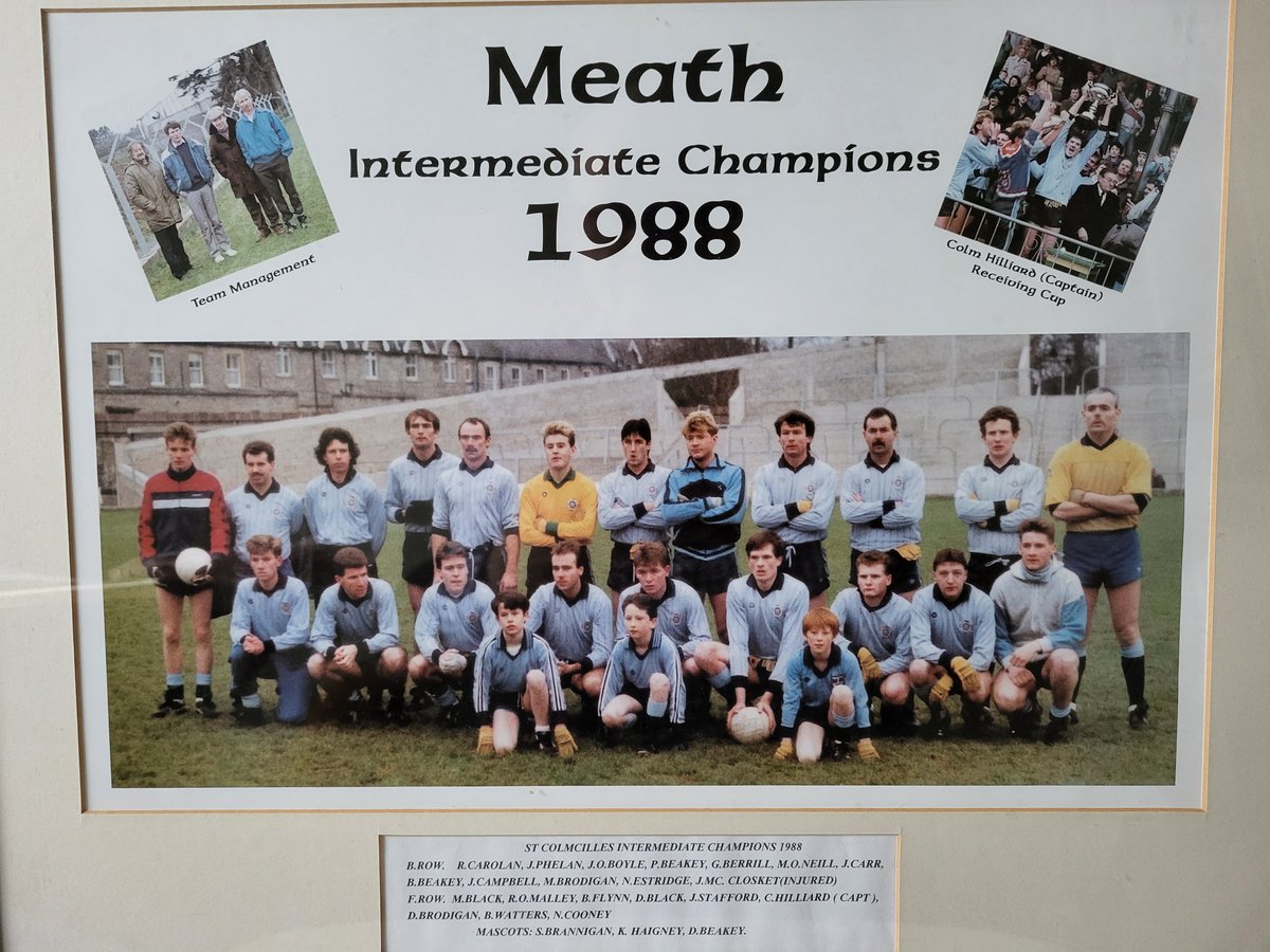HilliardColm's tweet photo. 27th of November 1988, this group of lads won the intermediate championship, a first for St. Colmcilles. 36 yrs on , I wish you all well and remember those who are no longer with us https://t.co/4q0VMYBFif