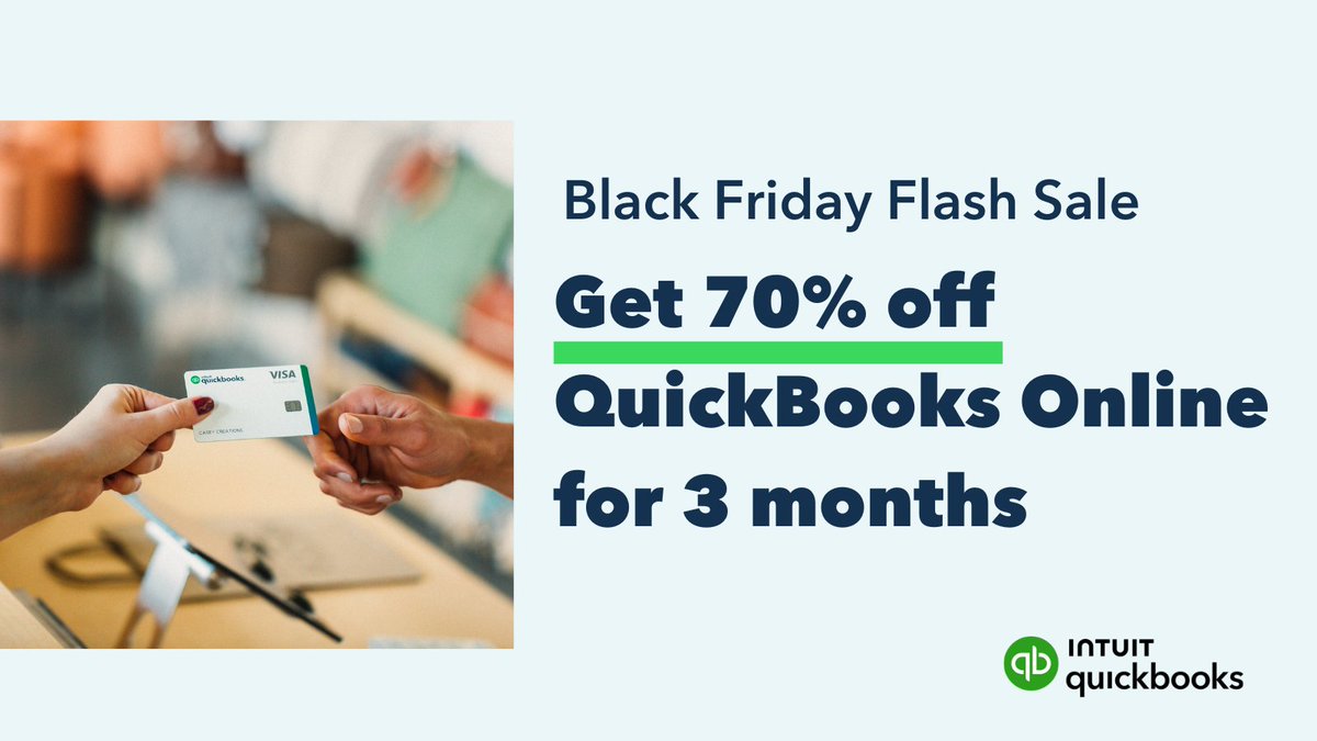 BroadCastron's tweet photo. It’s time to save big this Black Friday! Get 70% off QuickBooks Online for 3 months by using my exclusive discount: https://t.co/WwZvpS7hEa. https://t.co/6ZM9tXE83e