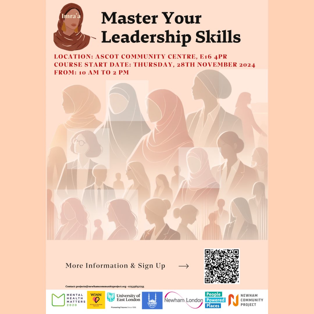 Master Your Leadership Skills 
Our 12-week Leadership Course starts TOMORROW!
🕙 Time: 10 AM - 2 PM
✅ 100% attendance required
This is your chance to transform your leadership skills Scan the bar code to secure your place.

#LeadershipDevelopment #SkillsForSuccess #Leadership