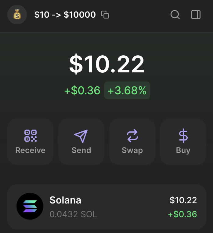 Let’s do it

Last time I made $10,432 starting with 1 $SOL

It took us 3 days and 22 people did it with me

Now, starting with $10 I'll make another $10,000

Like,Rt &amp; Drop a comment if you’re in.(+Open DM’s)

Start here. Followers ONLY t.me/kabukistory