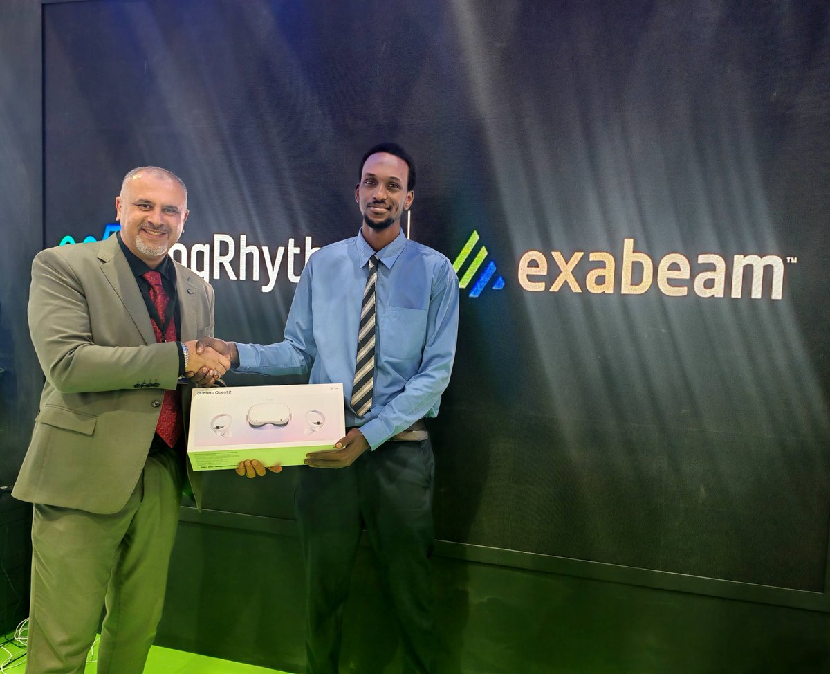 exabeam's tweet photo. And we have a winner for our Capture the Flag competition in @blackhat MEA for day 1.

Join us every day of the conference in our booth H1. T60 at 5 pm to win a META Quest 3 Headset!

#bhmea24 #blackhatMEA #Exabeam_blackhat #Logrhythm_Blackhat https://t.co/Wm4Djb2Ku5
