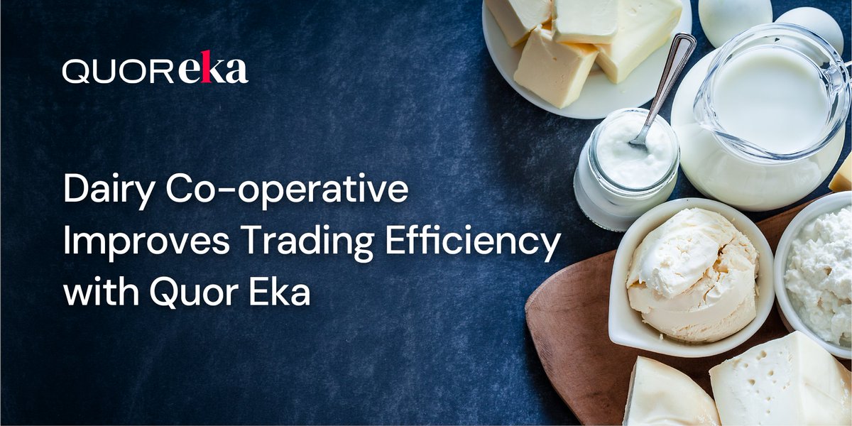 Eka Software Solutions (@ekasoftware) on Twitter photo Discover how a dairy co-operative streamlined physical and derivatives trading while boosting flexibility and efficiency with Quor Eka’s scalable cloud CTRM solution!
Read the case study now: eka1.com/case-studies/u…
#dairyctrm #dairy Discover how a dairy co-operative streamlined physical and derivatives trading while boosting flexibility and efficiency with Quor Eka’s scalable cloud CTRM solution!
Read the case study now: eka1.com/case-studies/u…
#dairyctrm #dairy