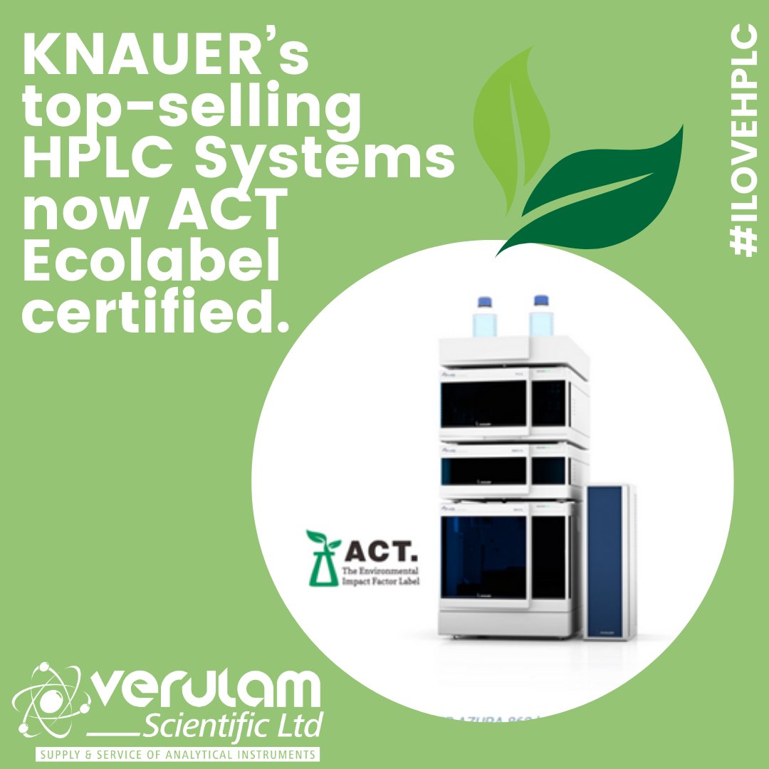 VerulamScienti1's tweet photo. The environmental impact of KNAUER's top-selling HPLC systems has now been evaluated by My Green Lab with the assignment of its ACT Ecolabel.

https://t.co/TM7WWPzZxU

#Verulamscientific #Knauer #LNP #thinklnp #thinkknauer #HPLC #Ilovehplc https://t.co/ZUYvHZQU69