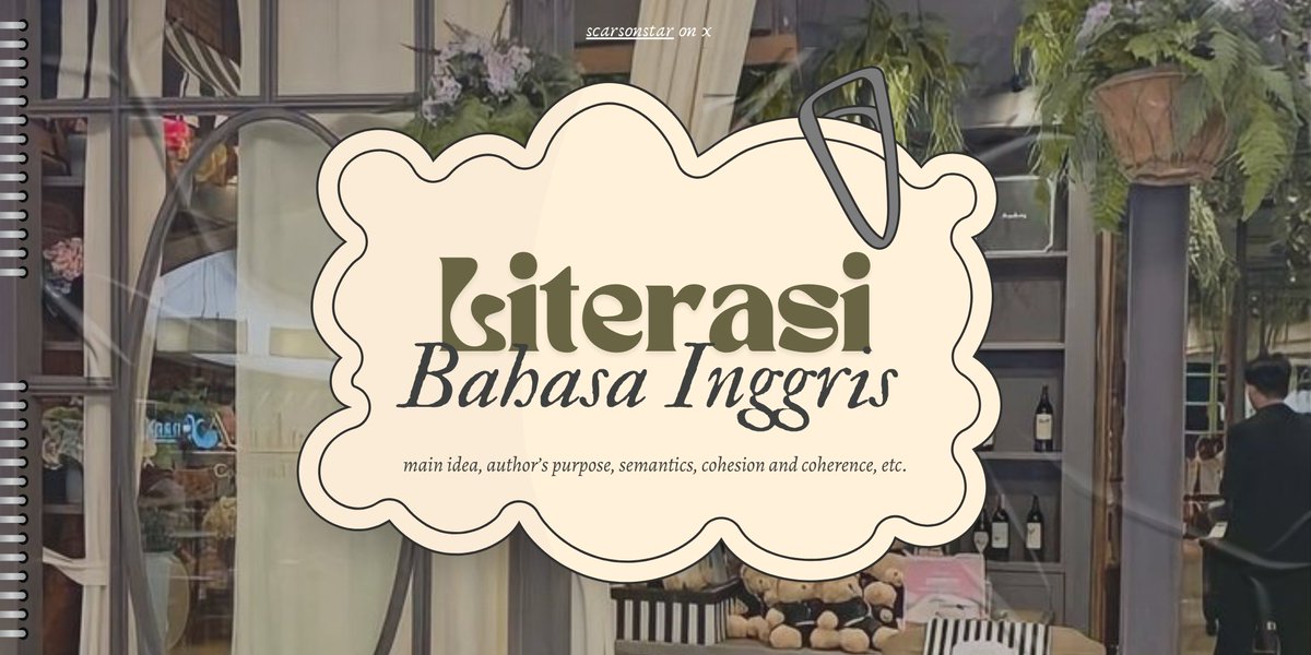 scarsonstar's tweet image. 📂 Kumpulan materi UTBK — Literasi Bahasa Inggris

© a thread by scarsonstar