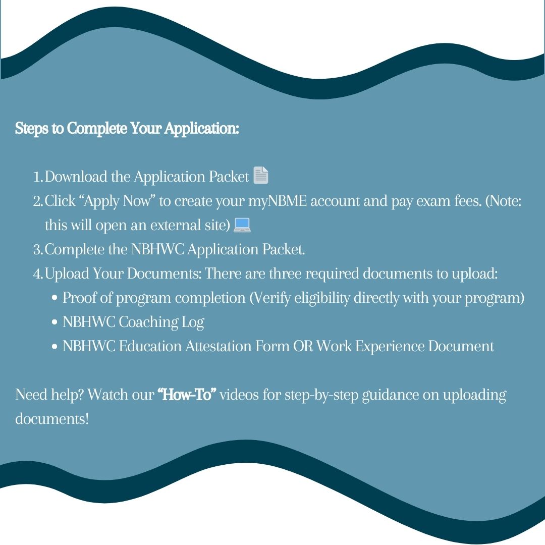 The application window is about to open! Get ready to take your first steps toward NBC-HWC certification and join a community of dedicated health and wellness coaches. Let the journey begin!