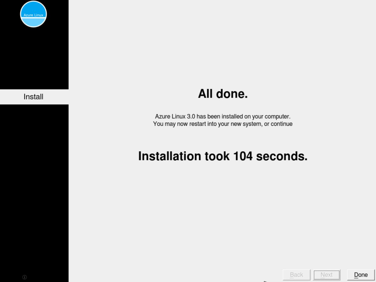 JamesvandenBerg's tweet image. #Microsoft Azure Linux 3 Full version Installed 🚀
github.com/microsoft/azur…
Just in 104 seconds
#Azure #AzureLinux #Linux #AzOps #DevOps @Azure