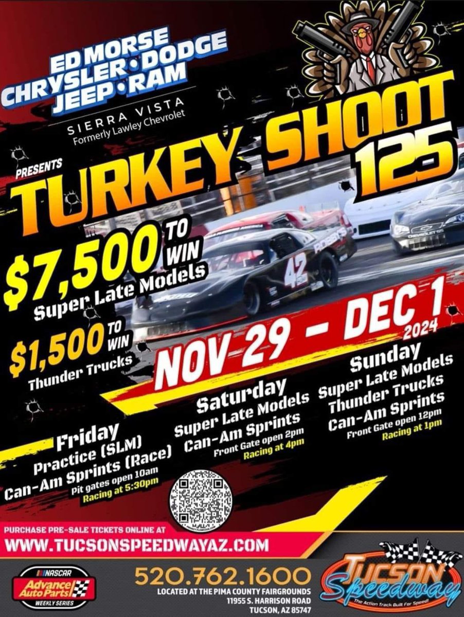 Tune in this weekend to watch the Turkey Shoot live from Tucson Speedway!