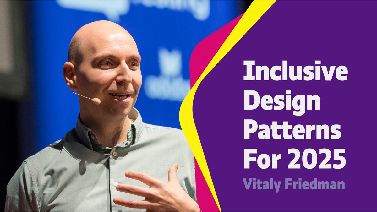 “Disability isn’t a health condition but a mismatched experience in our product” 🤯💥 Rewatch Vitaly’s talk “Inclusive Design Patterns for 2025" for free on pushconf.tv!

🎥: pushconf.tv/inclusive-desi…