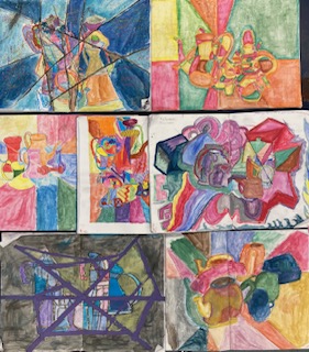 St_Josephs's tweet photo. Fantastic Colourful Cubism from Y9-Well done: Patryk, Sean, Fahad, Andre, Krish, Jasiah, Jayansh &amp; Mouhammed! https://t.co/M1VWLhY4qb