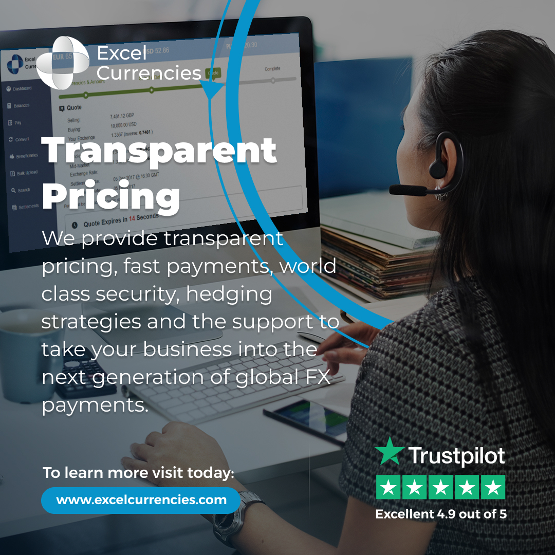 Taking your business to the next level with fast, secure, and transparent global FX payments—backed by expert hedging strategies and unmatched support.

Read more: zurl.co/4SSp

#ForexBroker #MoneyTransfers #Fintech #ExcelCurrencies #GlobalTransfer #ForexMarket