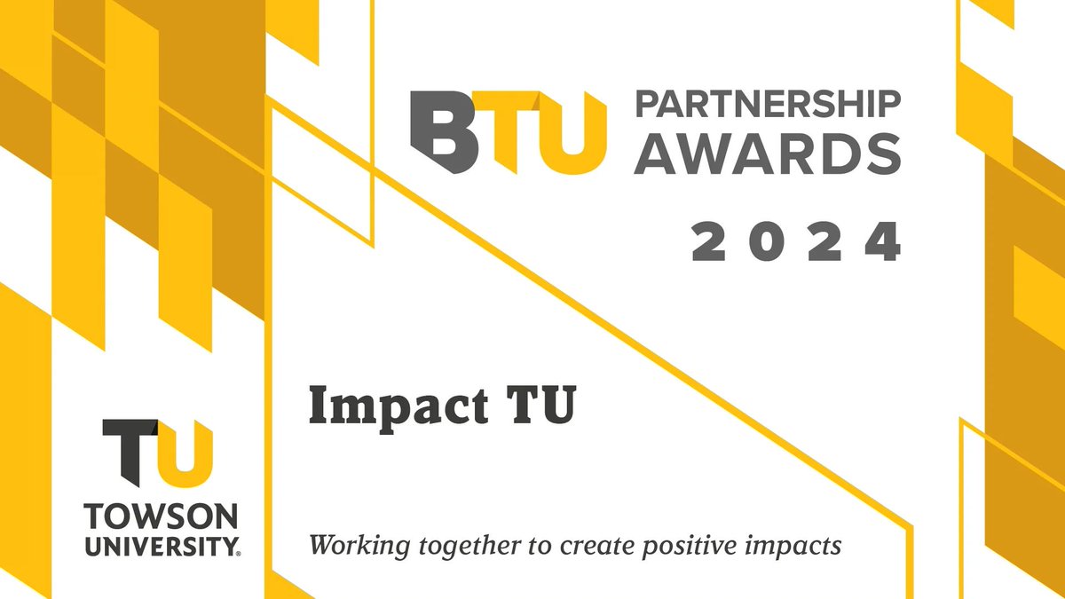 2024 BTU Partnership Awardee Highlight: Impact TU

Impact TU provides an opportunity for 500+ students to engage with community partners to foster social change. 

Watch Here: buff.ly/3V6UEFv