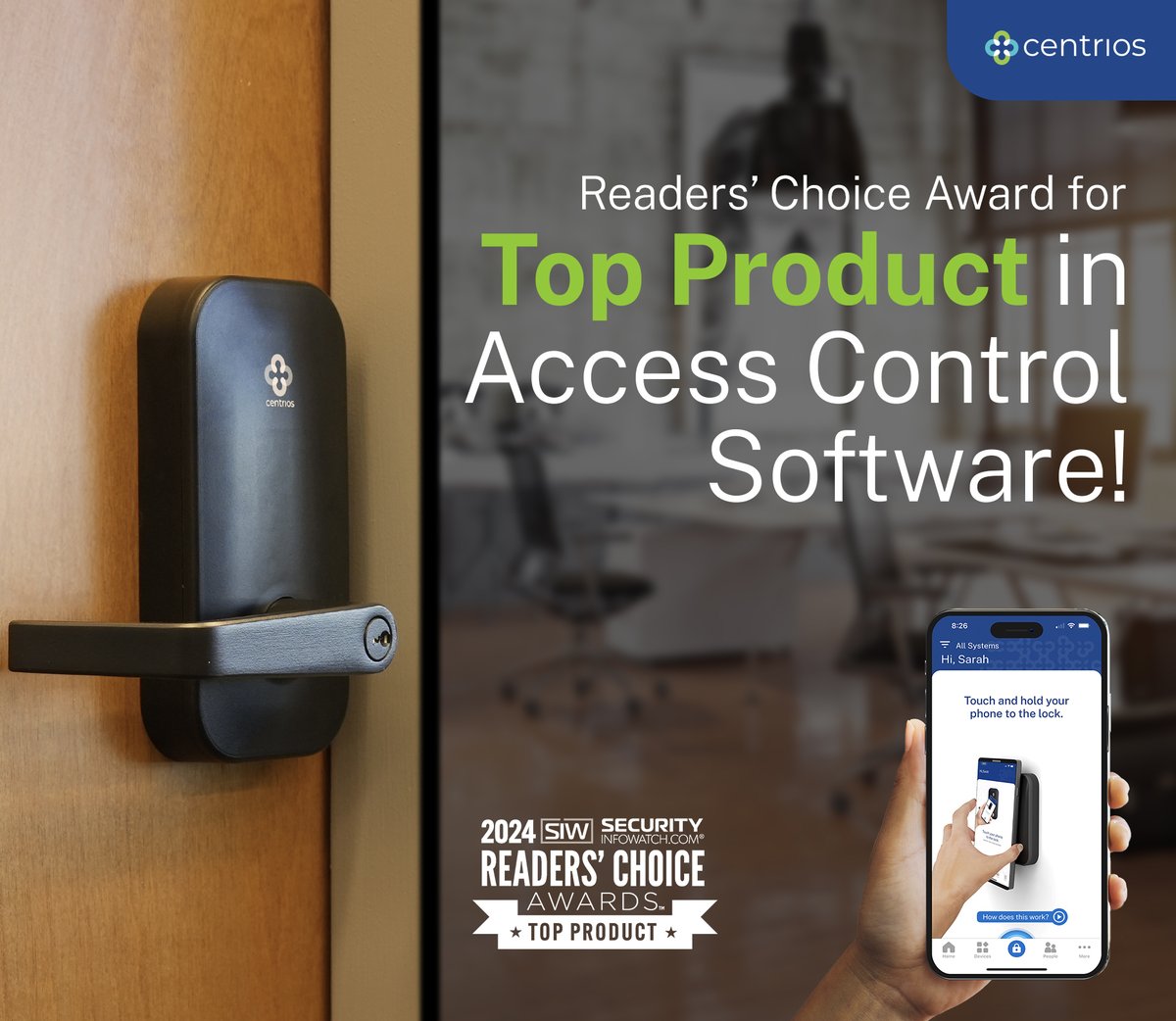 get_centrios's tweet photo. 🚨Breaking news! 🚨

Centrios was named Top Product in Access Control Software by SecurityInfoWatch in their annual Readers' Choice Awards. Learn more: https://t.co/9x1SgvtHX6

#Centrios #RadicallySimple #BusinessSecurity #ReadersChoice https://t.co/lprhZOwQnq