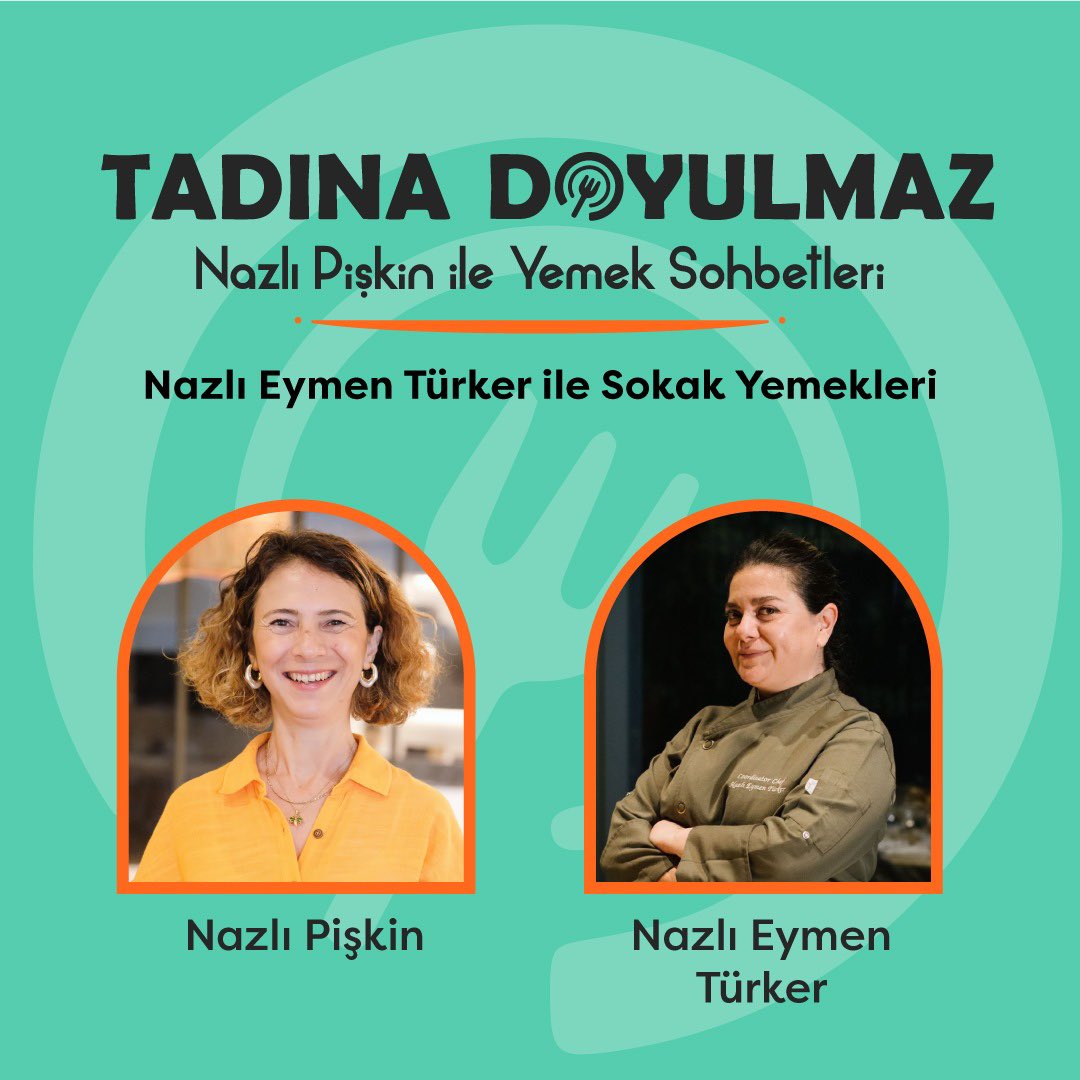 Tadına Doyulmaz podcast serisinde 21. konuğum Şef Nazlı Eymen Türker. Enine boyuna sokak lezzetleri konuştuk. Ciğer kebaptan aşlamaya, kimyonlu firik nohuttan halka tatlısına, mısırdan kestaneye. Dinlemek için⬇️

open.spotify.com/episode/3l4Il5…