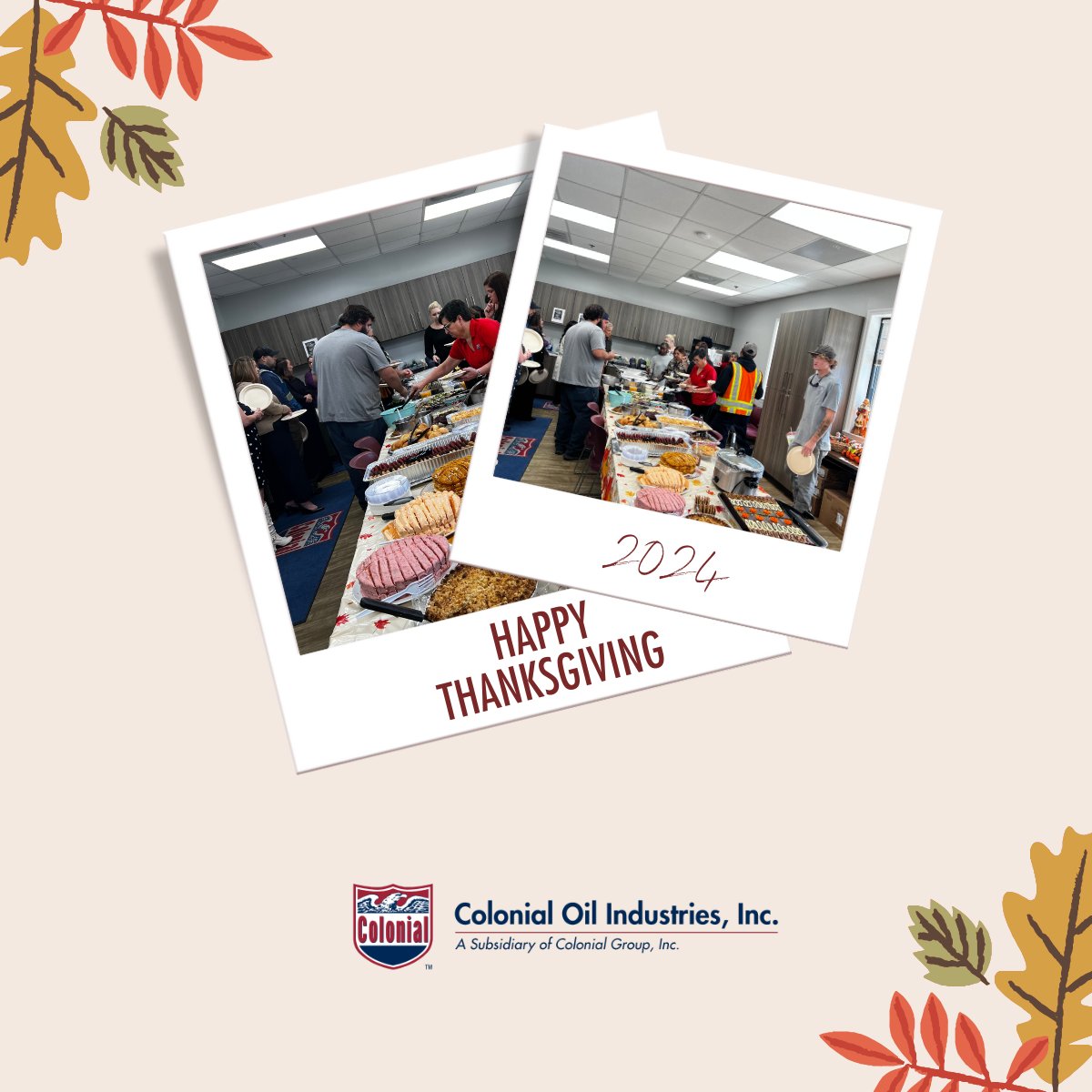 ColonialOilInd's tweet photo. Happy Thanksgiving! From our family to yours, we wish you a warm and joyful holiday. https://t.co/7CR4luaq2C
