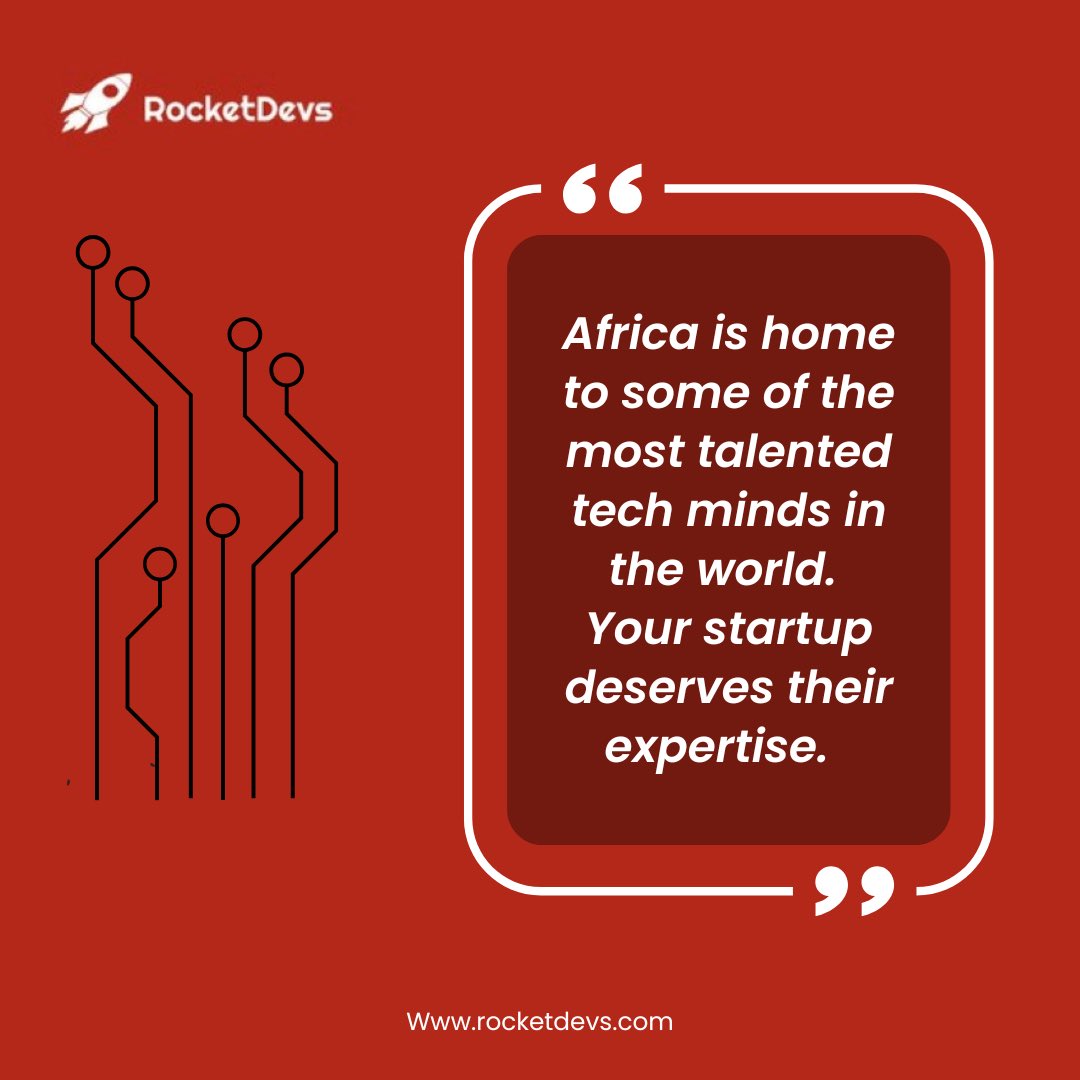 RocketDevsHQ's tweet photo. Let RocketDevs connect you with the best!

#rocketdevs #africa #developers #tech https://t.co/Fcxykjp55D