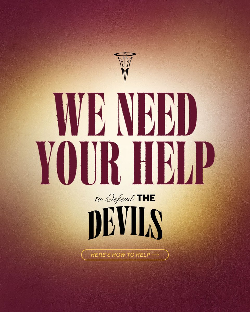 SunAngelNIL's tweet photo. π± The future of Sun Devil football is in our hands
Every dollar you contribute goes directly to creating NIL opportunities that keep our key players wearing maroon & gold
Defend the Devils HERE: https://t.co/Lo1pnHbaKV
#ForksUp #DefendTheDevils #SunDevils #SunAngelCollective https://t.co/lABAVu8miq