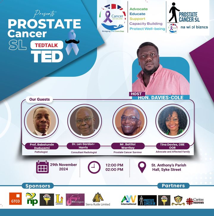 VisitSL's tweet image. Join us this Saturday for Waka fo wi man den to raise awareness for prostate cancer in Sierra Leone. Support the cause by purchasing a T-shirt at our office, located at 28 Main Motor Road Congo Cross, and register to participate in the walk. For inquiries, contact 076877618,…