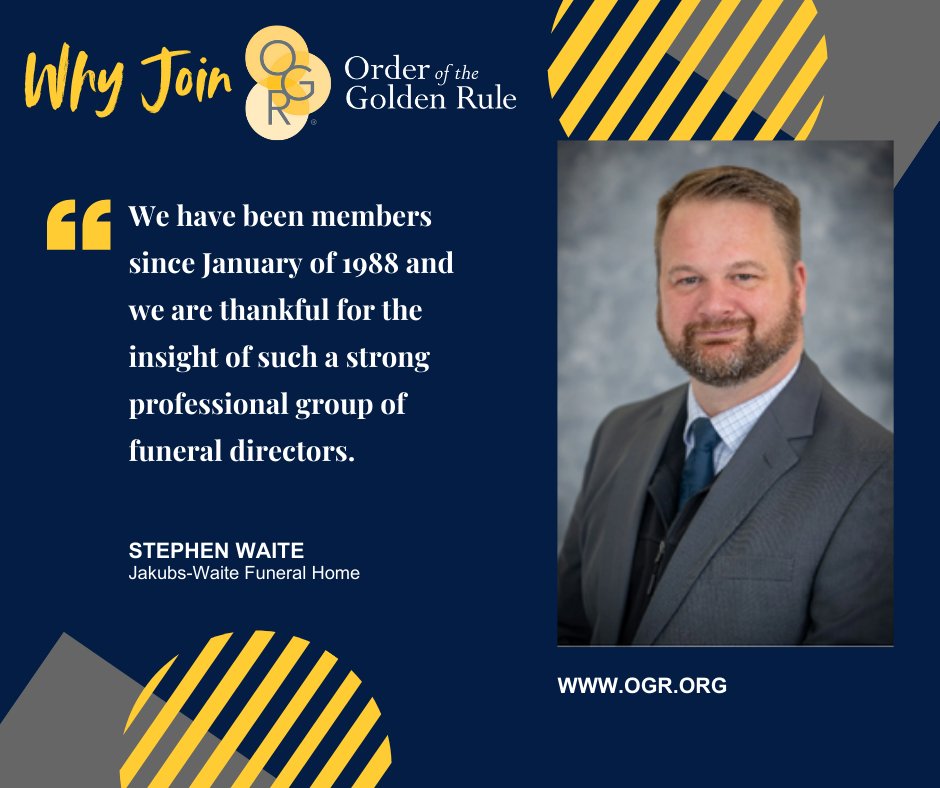 Why join OGR? #OGR members are dedicated #FuneralDirectors who are part of a valuable community committed to the shared values of professionalism, integrity, and high ethical standards. Learn more at ogr.org #FuneralService #FuneralLeaders