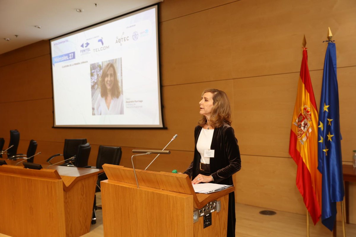 FENITEL_ES's tweet image. La clausura de esta primera jornada corre a cargo de Alejandra Iturriaga, Directora de Telecomunicaciones en la @CNMC_ES
#telcomfenitel #TELCOM2024