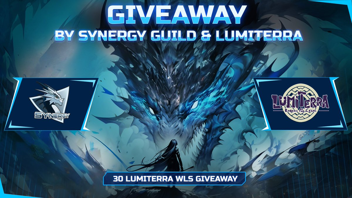 SynergyGuild's tweet image. 🔥SYNERGY GUILD x LUMITERRA GIVEAWAY!🔥

🎁 Prizes:
- 30 WLs for Lumiterra!

✅How to Participate:
1. Complete all tasks in the &quot;Giveaway section&quot; on our Zealy: zealy.io/c/synergysng/q…
2. Follow @SynergyGuild and @LumiterraGame

👉 Bonus: If you have the Guild Member role in our…