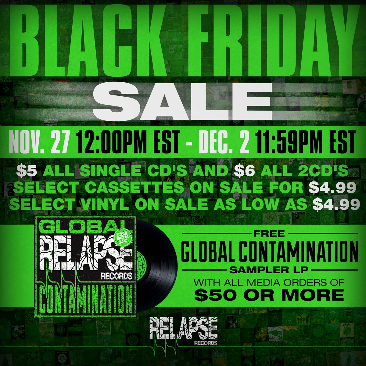 Relapse Records (@relapserecords) on Twitter photo Relapse's Black Friday Sale is LIVE! View all deals & order at bit.ly/relapse-blackf… Relapse's Black Friday Sale is LIVE! View all deals & order at bit.ly/relapse-blackf…