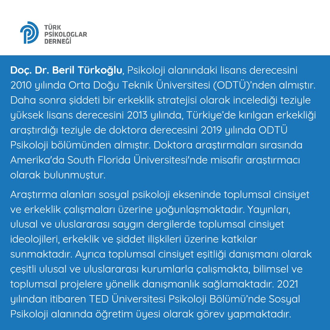 TPDBilgi's tweet photo. 25 Kasım haftasında, Doç. Dr. Beril Türkoğlu ile kadına yönelik şiddeti farklı bir açıdan ele alıyor, sizleri "Kadına Yönelik Şiddetin Ayak İzleri: INCEL'lik ve Yükselen Kadın Nefreti" başlıklı özel yayınımıza bekliyoruz.

#25Kasım https://t.co/UPUN2dN7rg