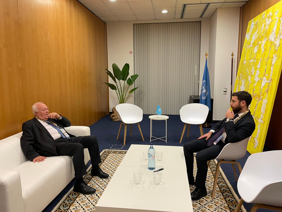 Vahan Kostanyan (@vahankostanyan) on Twitter photo In Portugal, met with <a href="/MiguelMoratinos/">Miguel Ángel Moratinos</a> of #UNAOC. Reaffirmed 🇦🇲's commitment to interfaith dialogue, conflict prevention, & cultural heritage protection. Discussed regional stability & the upcoming Ancient Civilizations Forum in #Yerevan. In Portugal, met with <a href="/MiguelMoratinos/">Miguel Ángel Moratinos</a> of #UNAOC. Reaffirmed 🇦🇲's commitment to interfaith dialogue, conflict prevention, & cultural heritage protection. Discussed regional stability & the upcoming Ancient Civilizations Forum in #Yerevan.