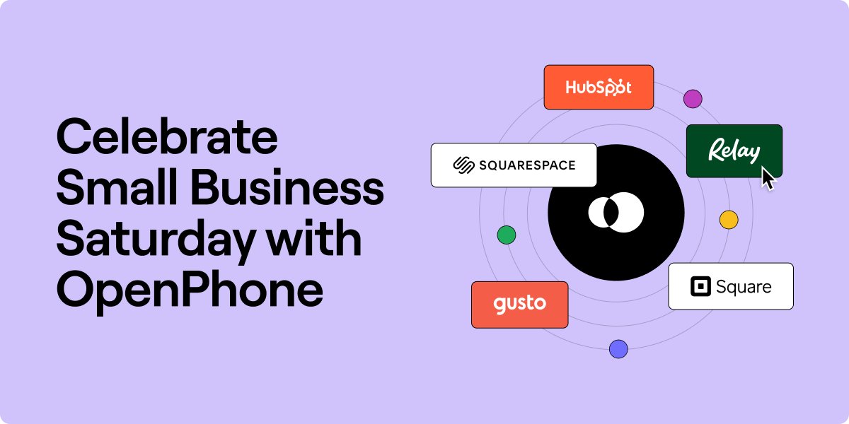 What do you get when you cross OpenPhone and Small Business Saturday?

A little extra help for small businesses making a big impact 🎁

Starting today (in honor of Small Business Saturday 🎉) we’re excited to partner with some of the best tools for small businesses to bring you