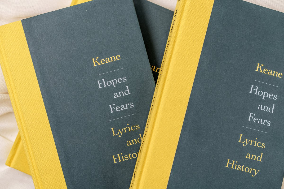 FaberMusic's tweet photo. OUT TODAY 

@keaneofficial Hopes and Fears: Lyrics and History

Order your copy here: https://t.co/6QfzEJaJY6

Or head to the London pop-up shop at 25 Denmark street – open from today until Sunday, 12 - 9pm. 

#keane20 #hopesandfears20 https://t.co/Jey9sOyzTh