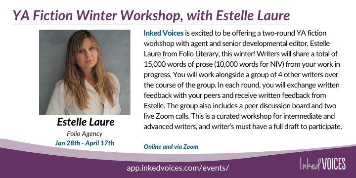 InkedVoices's tweet photo. YA writers, don't miss out on this upcoming opportunity to work with Estelle Laure @FolioLiterary  on the opening 15K of you WIP. Estelle is an editorial marvel!
https://t.co/bQ69hzw0Tf https://t.co/zynjAhM4De