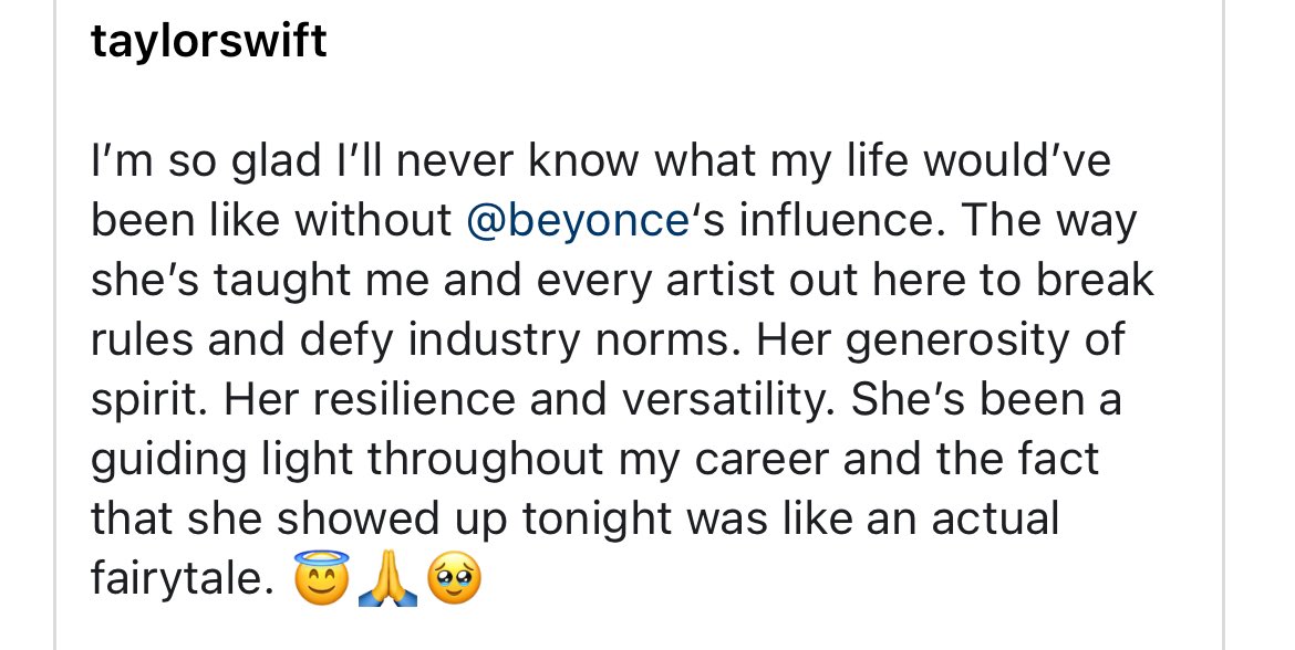 I am a top shelf swiftie. Her music  literally got me through the breakup of my marriage. 

And I can admit that the rankings are valid and Beyoncé  should be number 1. 

And I’m pretty sure she’ll agree…