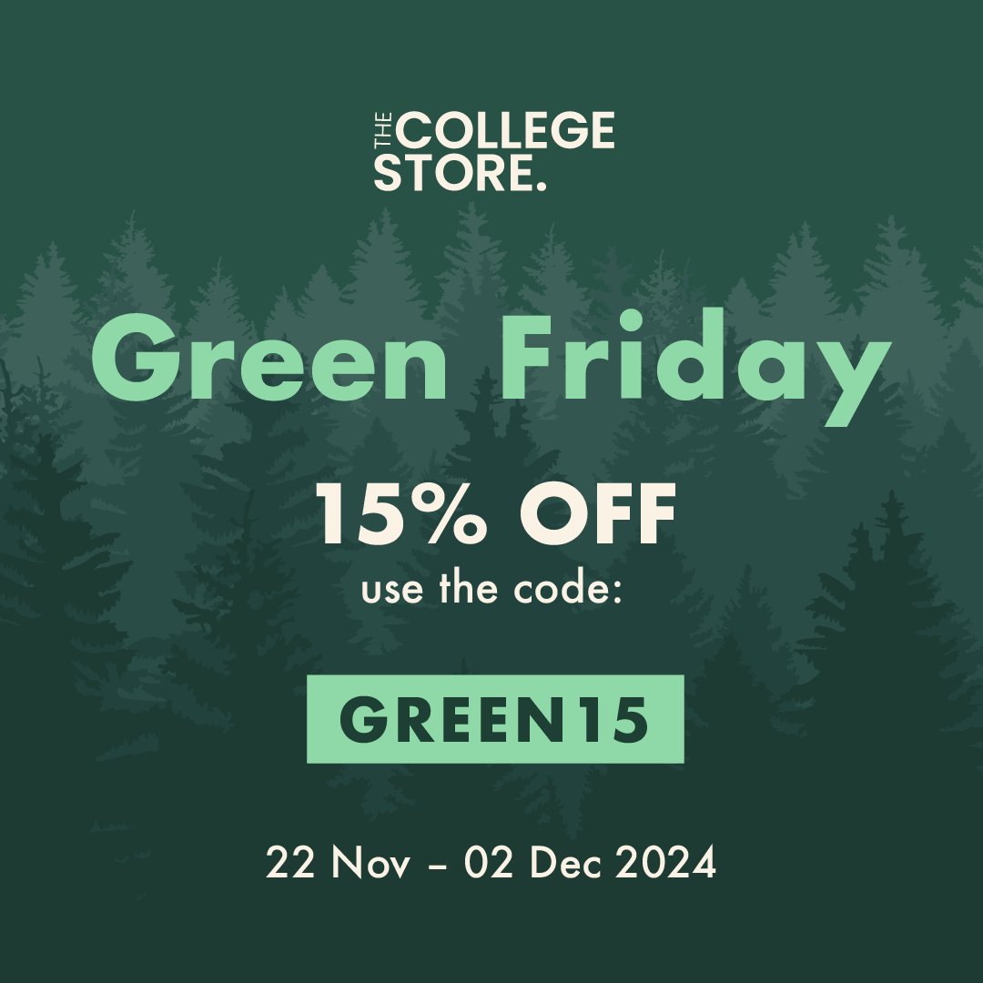 Looking for some gift inspiration? 🎁

The College Store – #TeddyHall's merchandise partner – is running a Green Friday offer until Monday 2 December with 15% off all items. Just use the code GREEN15 at checkout to apply the discount.

Visit the store: thecollegestore.co.uk