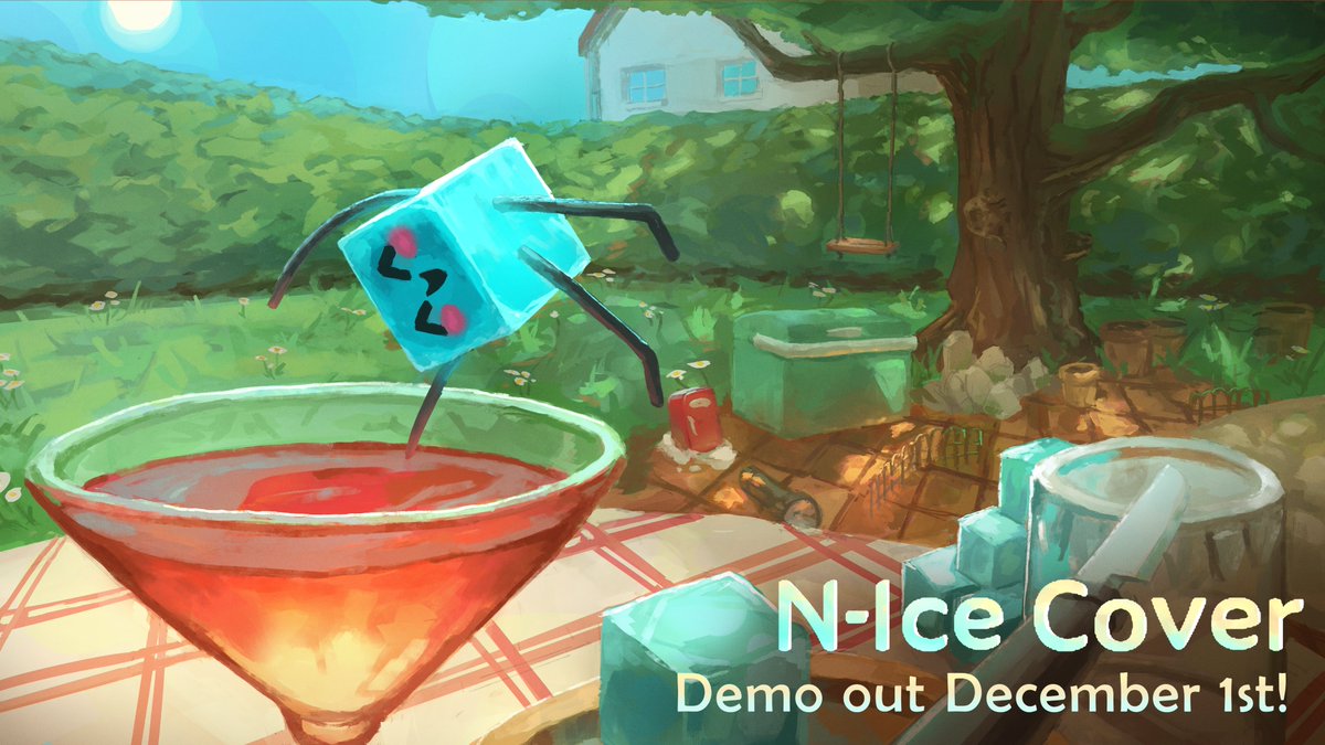 A last refreshment before winter ? N-Ice Cover demo releases this December 1st on our  Itch .io 🍸 

#indiegame #indiedev #game