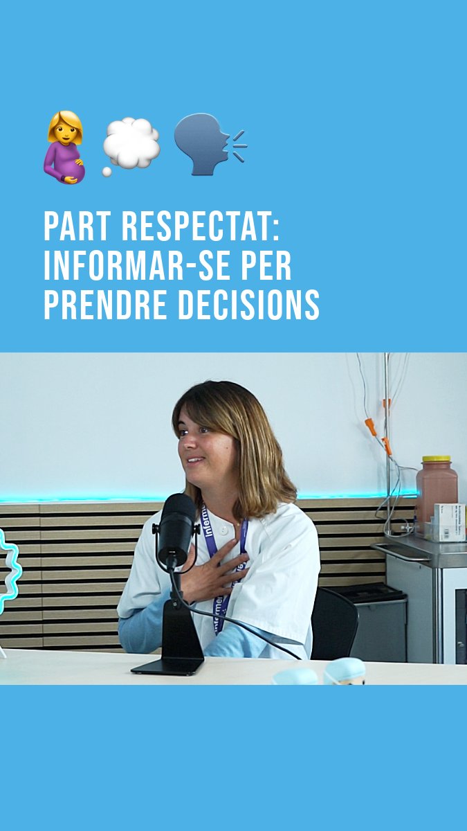 infermeria's tweet photo. #part respectat: informar-se per prendre decisions🤰💭
🙋♀️ Laia Casadevall, #llevadora, ens parla sobre els drets de la #dona en l'embaràs, el part i el puerperi.🤰
🎬👀👇
https://t.co/XJdVE085G0
🔜Pròximament disponible al 'Qüestió de salut' #podcast https://t.co/XXNCFU8Ryi