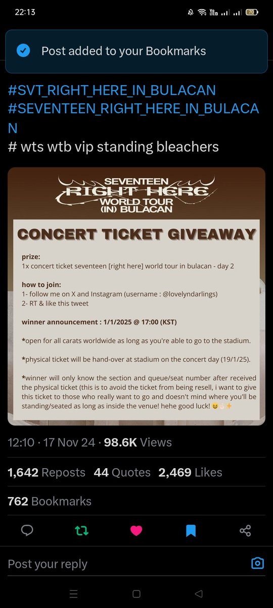 gyunness's tweet photo. @lovelyndarlings This is me manifesting to get this precious ticket. Kaawaan mo ako Lord please

✨BOO SEUNGKWAN✨
✨BOO SEUNGKWAN✨
✨BOO SEUNGKWAN✨ https://t.co/NlNYFsaqhV