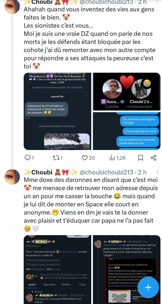 Troca663246's tweet photo. Choubimerde qui continue à faire des histoires et dans le vide : le compte a été suspendu mais elle veut se faire plaindre 🤣🤣🤣 https://t.co/lu2cW3bAe6
