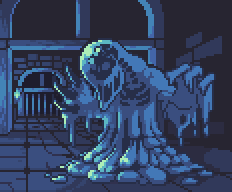 _Ozune_'s tweet photo. You found a dungeon slime at the end of the corridor. Seems like someone found it before you.

#pixelart #ドット絵 #pixelartist #aseprite https://t.co/9W5dleOz9N
