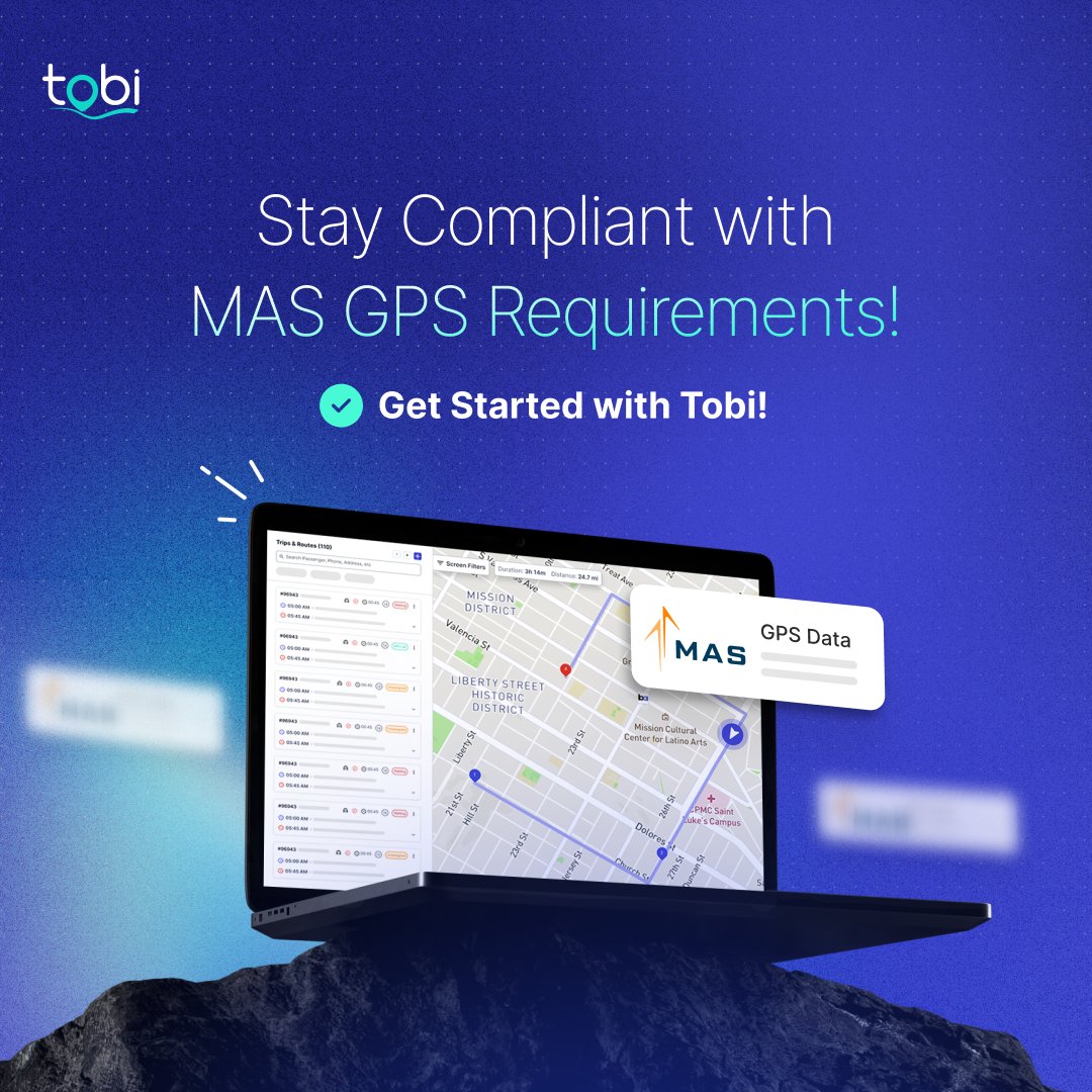 TobiSoftware's tweet image. Tobi fully complies with the latest GPS standards from MAS, ensuring you never miss a beat in your submissions. With Tobi, you’ll always meet the 
Don’t lose money. Get paid with Tobi: tobicloud.com/mas-compliant-… 

#MASCompliance #GPSData #Tobi