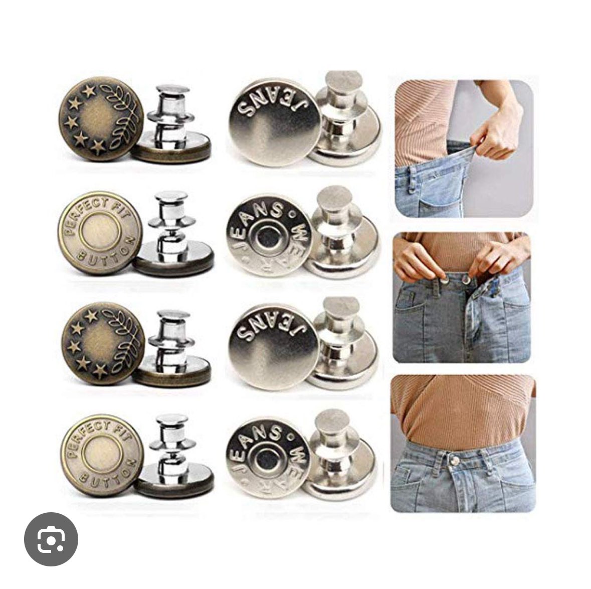 emmarexxi's tweet photo. @August_8_th you should get so something like this! i have a bunch and they’re sooo useful, it’s a lot easier than this trick and more comfy. plus u can always take them out and make it tighter if u need! i just searched “fake jean buttons” https://t.co/S7d1LNQJa0