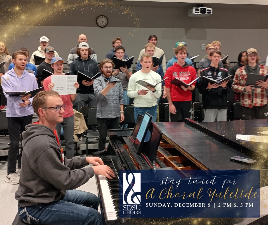 Join us for a special holiday treat on December 8th. The SDSU Statesmen are ready to share their exceptional artistry and rich, resonant harmony at our upcoming Yuletide Concert! Get your tickets at sdstate.evenue.net