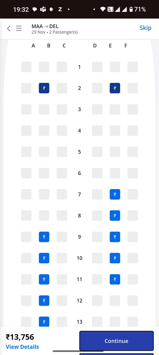 NamastyIndia's tweet photo. Booked two people in single ticket @IndiGo6E. While doing web check-in for day after tomorrow flight, All seats marked as PAID. Indigo helpline states that passengers to pay extra money for adjacent seats. Most of the seats marked paid to extort money.
Refer screen shots attached https://t.co/jloSn92PbD
