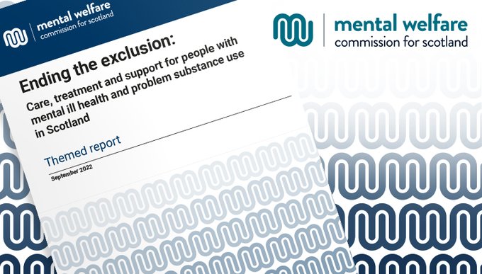 A reminder: our 2022 report on Scotland’s crisis in mental ill health, alcohol &amp; drug use. Services don't meet needs of people with both mental ill health &amp; problems with substance use. Strategies, standards &amp; guidelines in place, but not put in practice. bit.ly/3SLDPfX