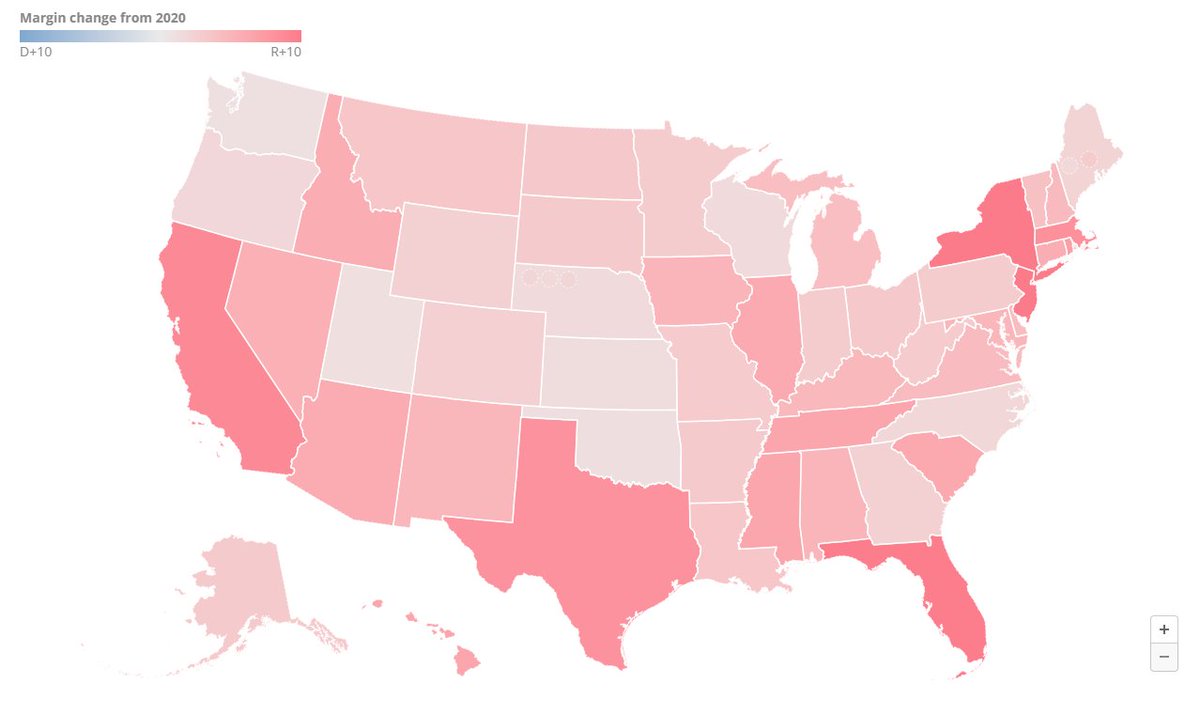 EndWokeness's tweet image. EVERY SINGLE STATE SHIFTED RED