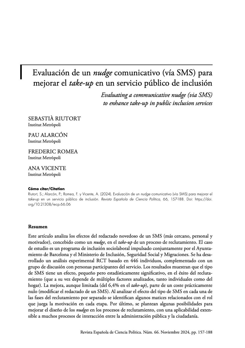 Content que ja estigui publicat el nostre article! Darrera feina de la meva etapa a l'Institut. I molt content i agraït que sigui col•lectiva. Sense la feina d'equip això no hagués sortit. Com tantes altres coses...
recyt.fecyt.es/index.php/recp…